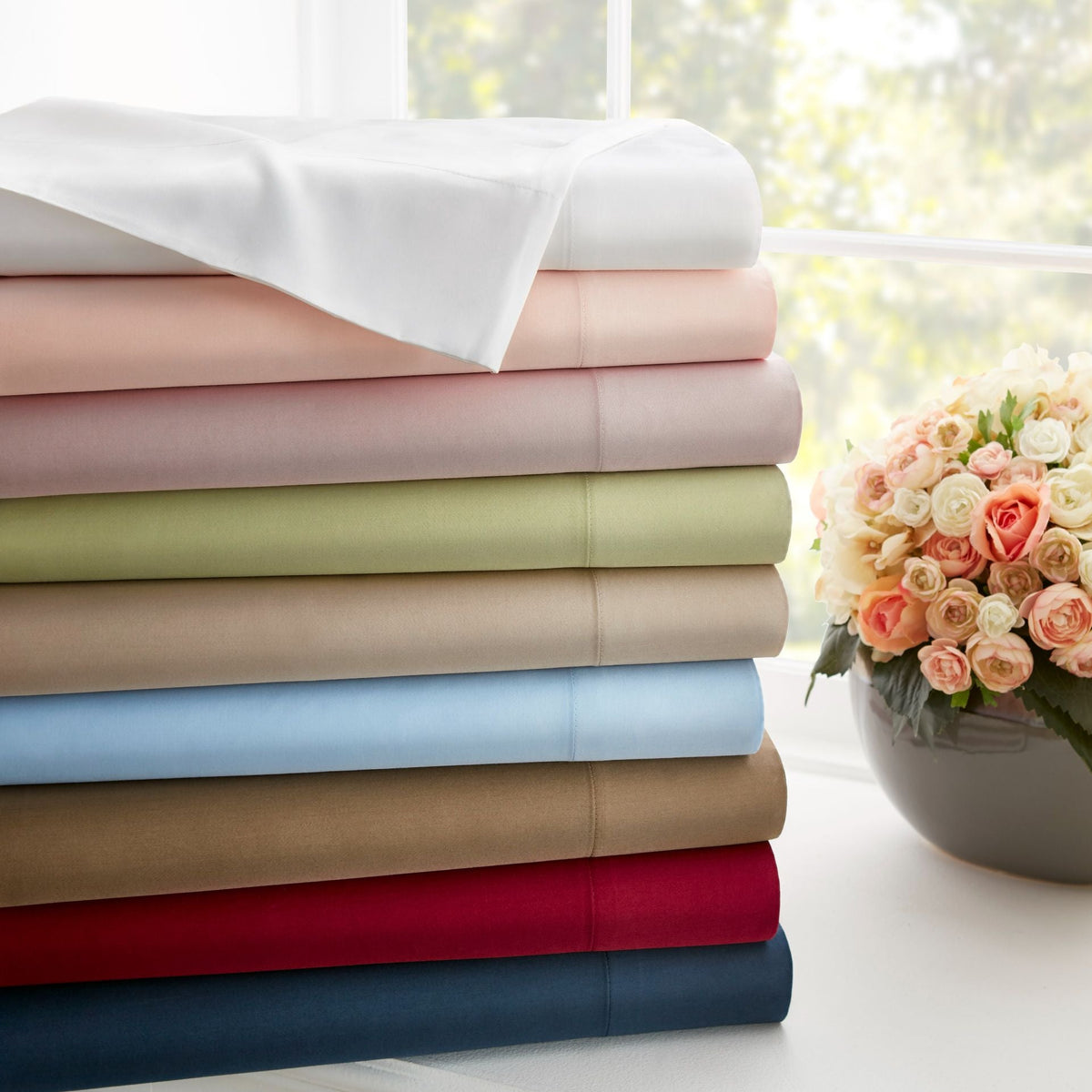 100% Egyptian Cotton Sheet Sets - 1200 Thread Count Hotel Collection (Solid)
