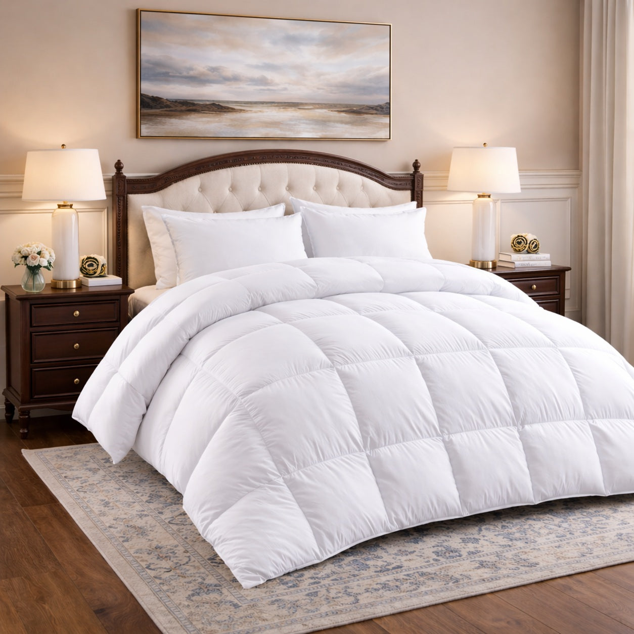 750 Fill Power Goose Down Comforter & Pillow Combo