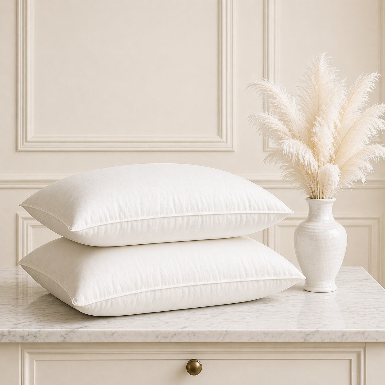 King Size 500 Thread count Firm Goose Down filled Pillow