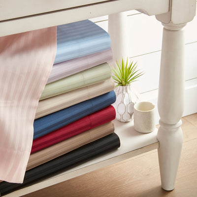 1000 thread count egyptian cotton split king stripe sheets