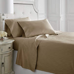 1000 Thread Count 100% Egyptian Cotton Taupe Stripe Duvet Cover Set