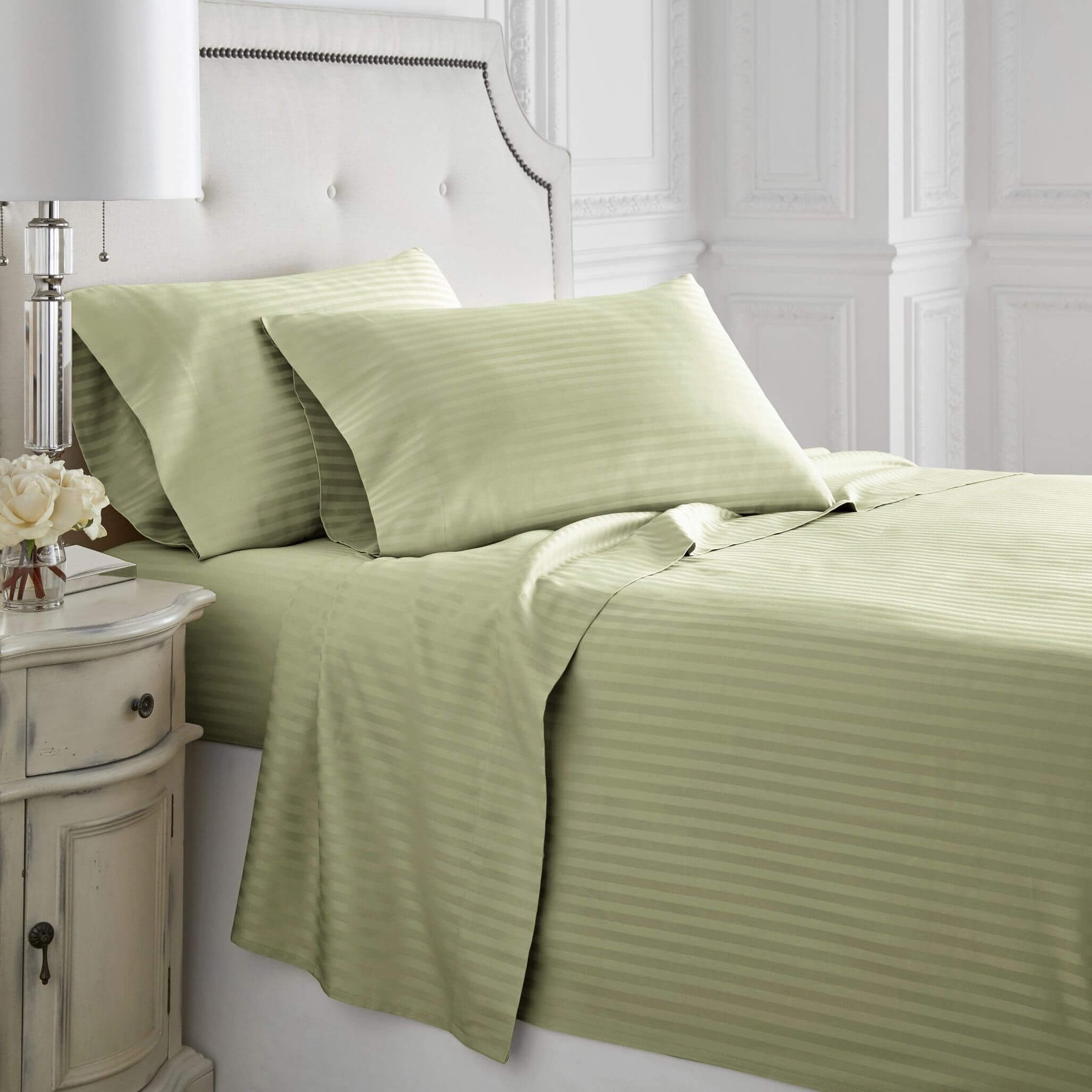 Egyptian Cotton Luxury Striped Sheet Set | Shop REB