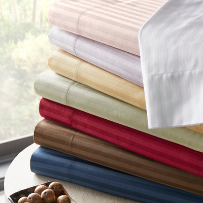 600 thread count egyptian cotton waterbed stripe sheets