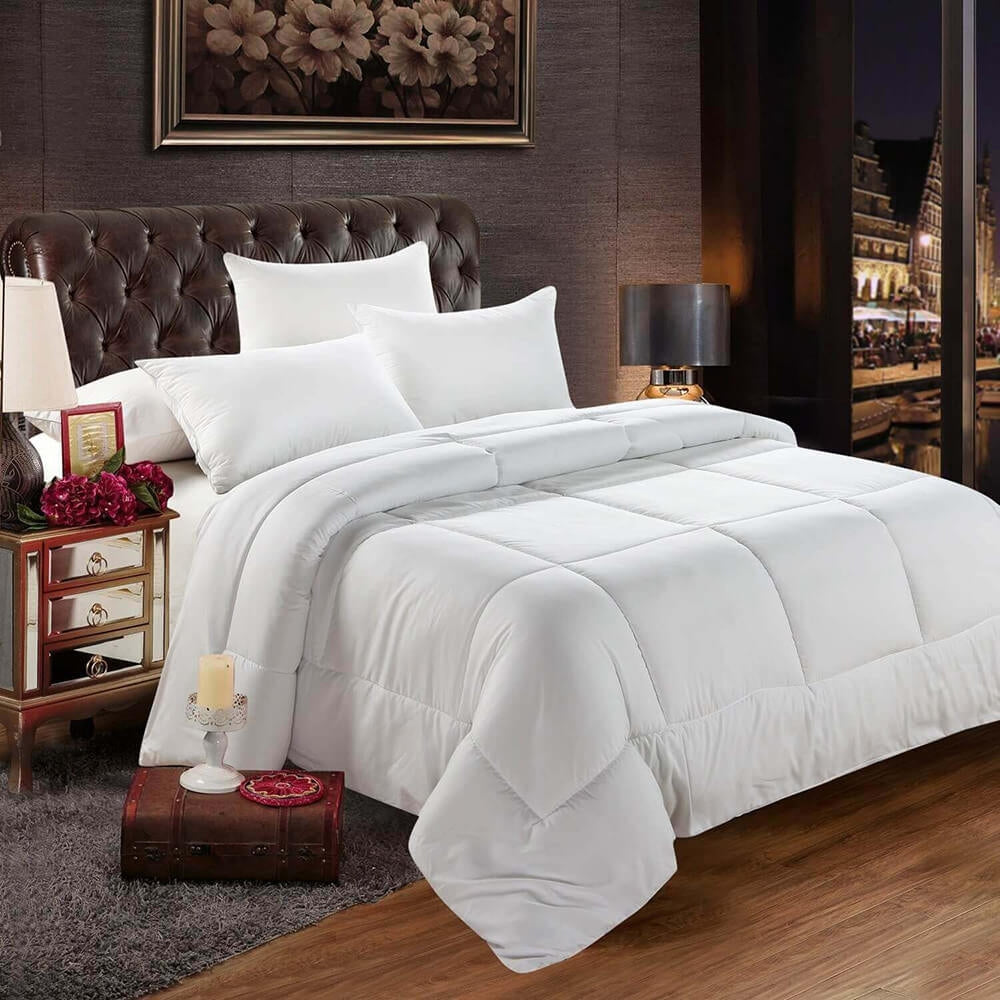 All Season Medium Weight 100% Cotton 300 Thread Count Down Alternative Comforter