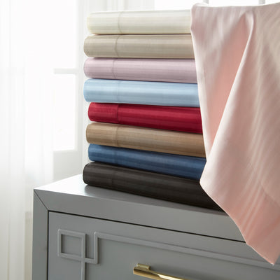 300 thread count egyptian cotton split king stripe sheets