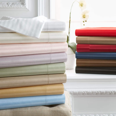 400 Thread Count Egyptian Cotton Stripe Duvet Cover Set