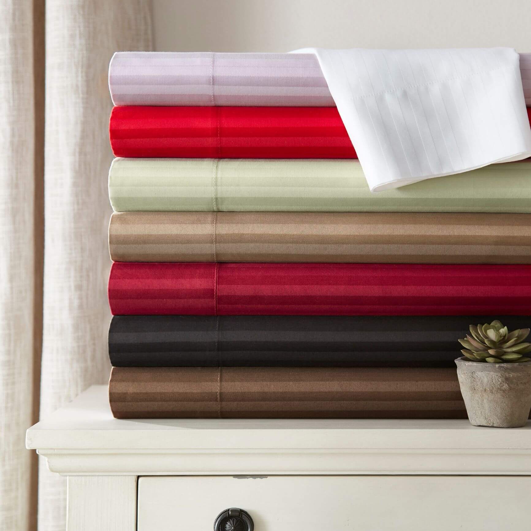 400 Thread Count Egyptian Cotton Stripe Sheets