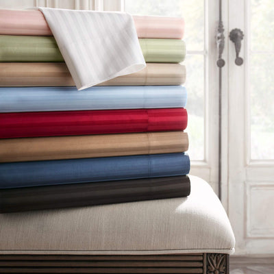 600 Thread Count 100% Egyptian Cotton Stripe Sheets