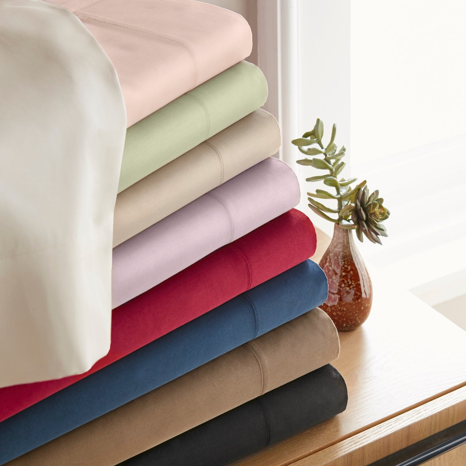 Split King 300 Thread count Sheet set 100% Egyptian Cotton (Solid)