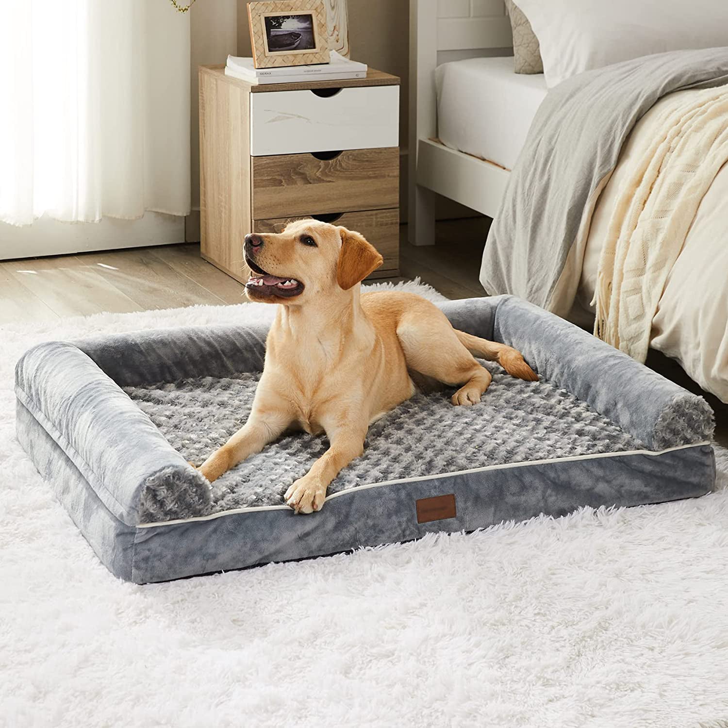 Beautiful view of Large Dog Crate With Orthopedic Head Support
