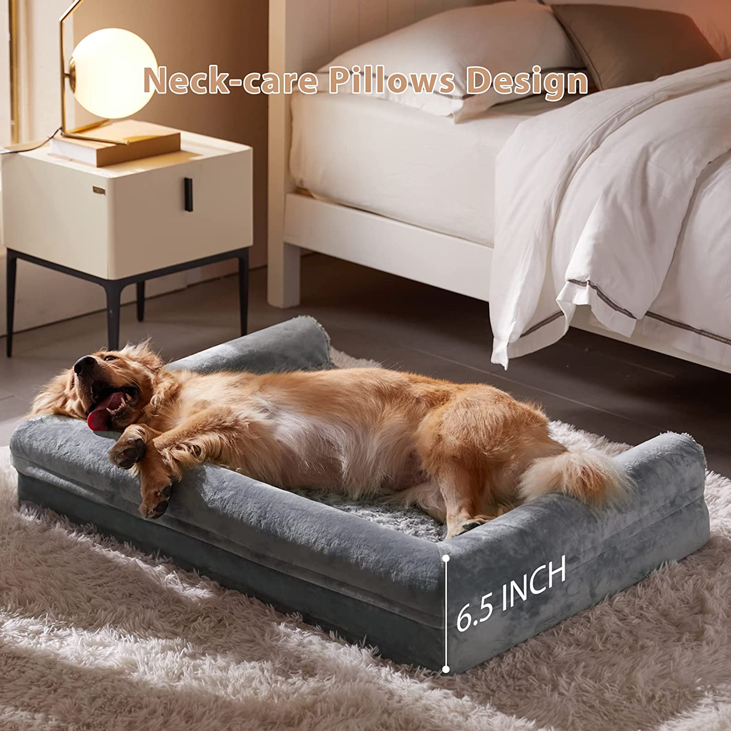 Egg Crate Foam Orthopedic Dog Bed in all sizes (Gray)
