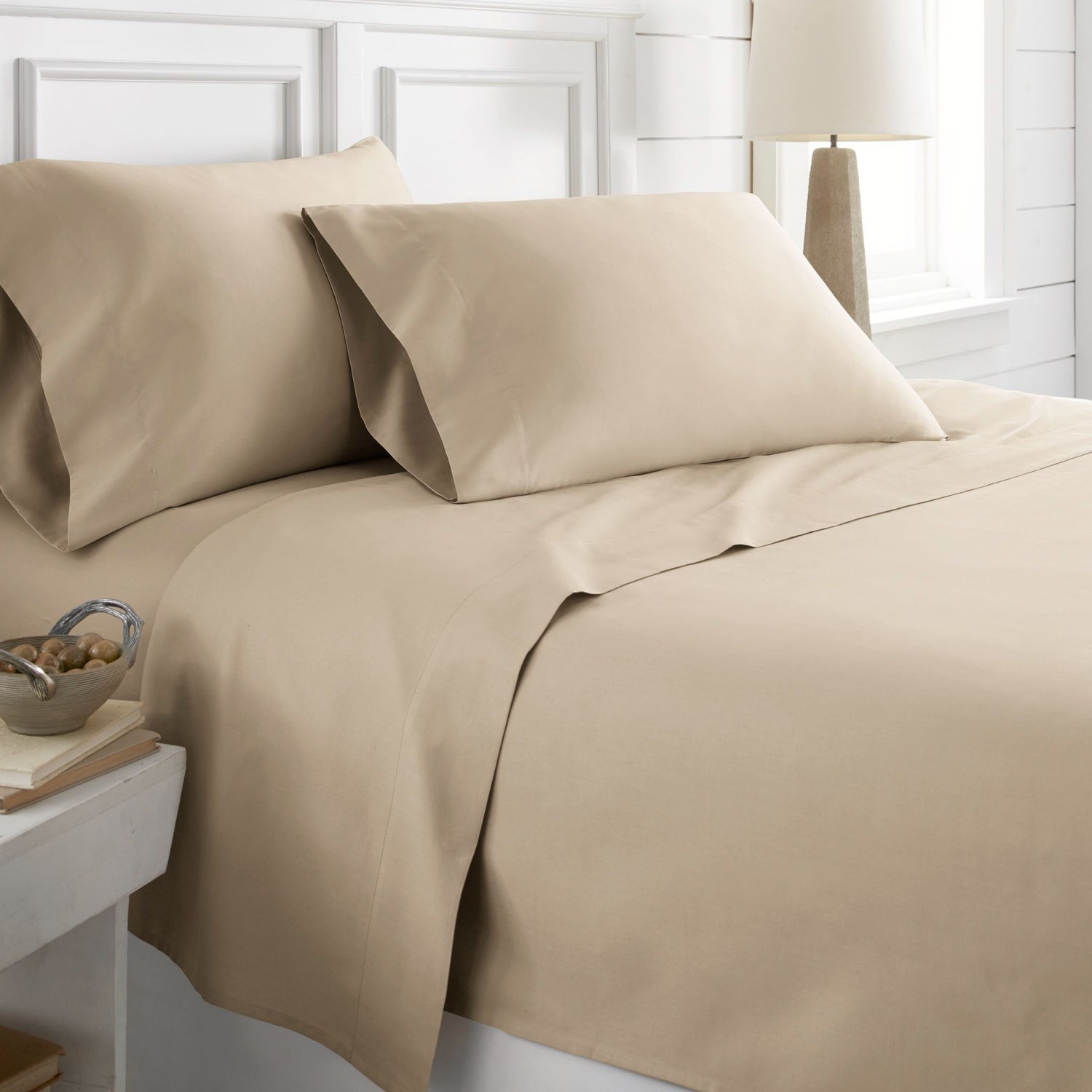 400 Thread Count 100% Egyptian Cotton Beige Duvet Cover Set