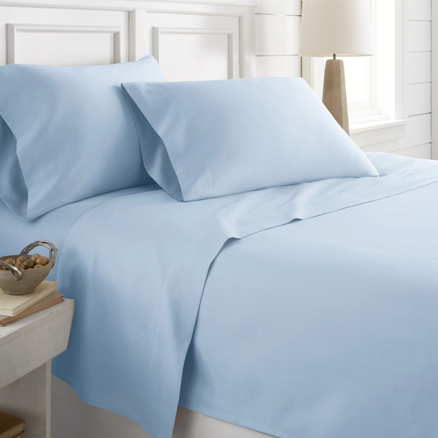 1500 Thread Count 100% Egyptian Cotton Blue Duvet Cover Set