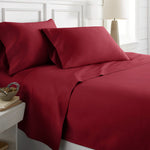 Egyptian Cotton Solid Burgundy Sheets