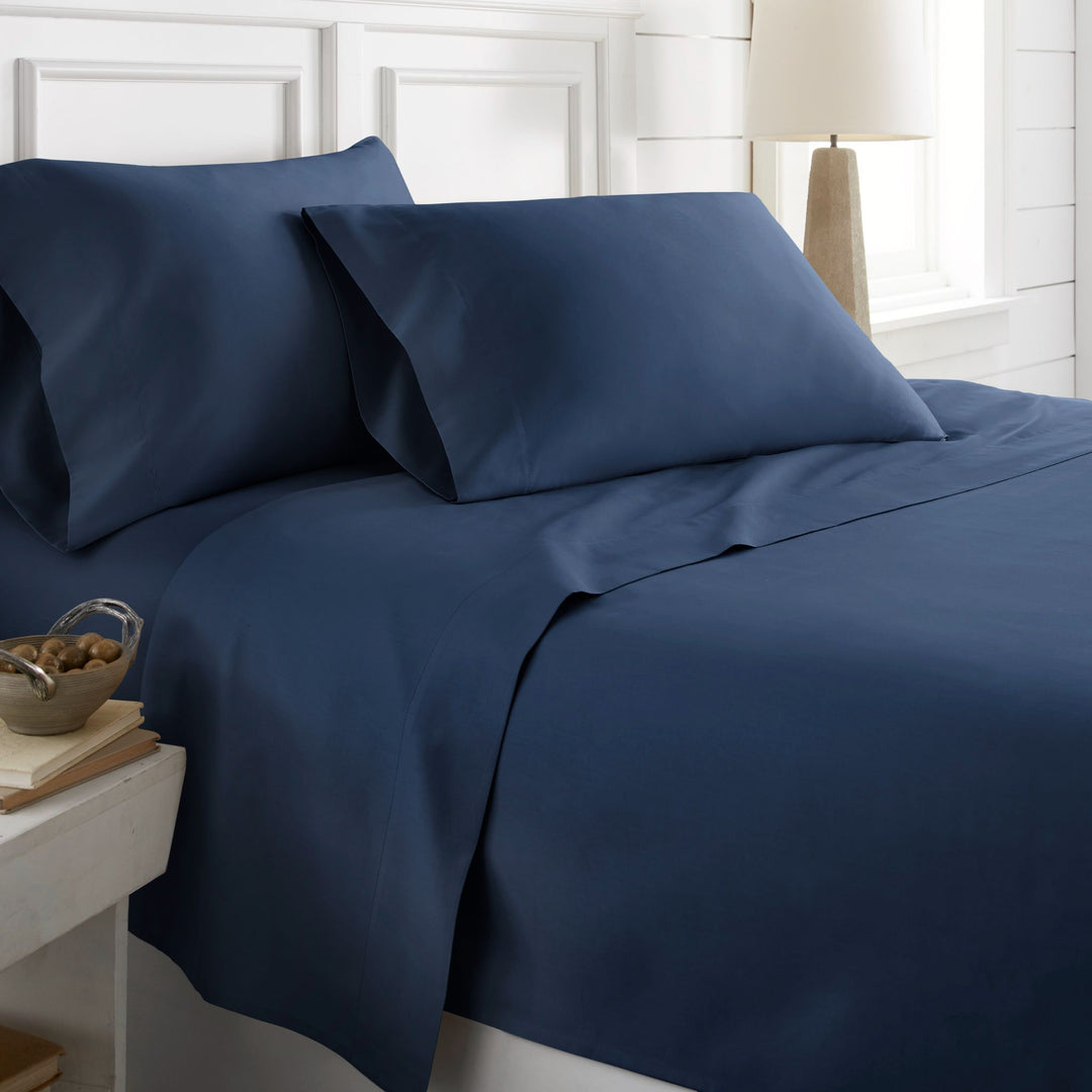 Decent Collection Queen Sheet Set - 1500 Thread Count Egyptian Cotton, Deep Pocket 14-18", Ivory Stripe