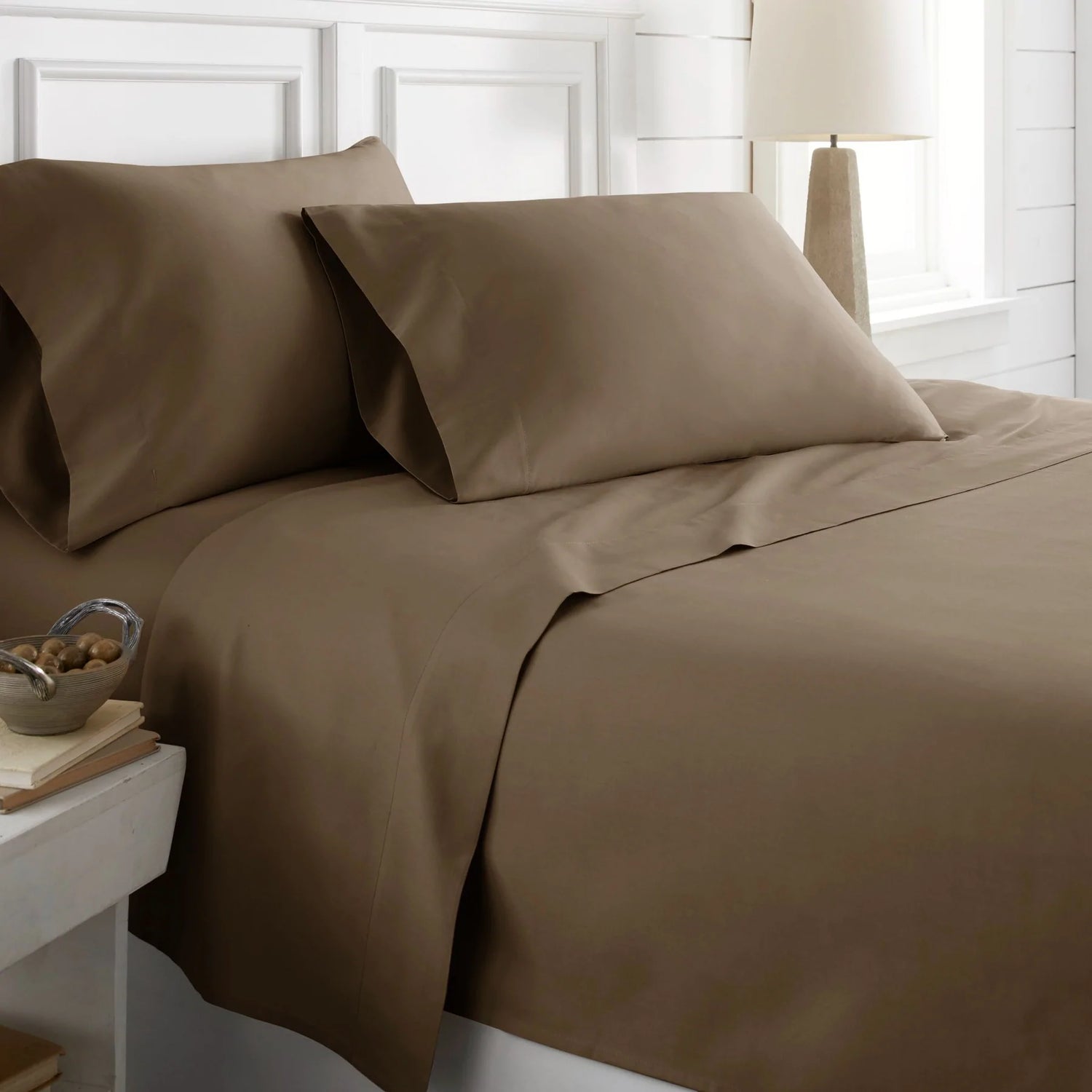 Split King 1000 Thread count Sheet set 100% Egyptian Cotton (Solid)