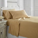 1500 Thread Count Egyptian Cotton Stripe Gold Sheets