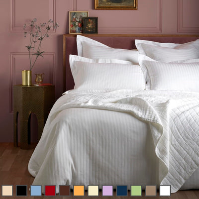 8Pc Egyptian Cotton Goose Down Bed in a Bag in White Color